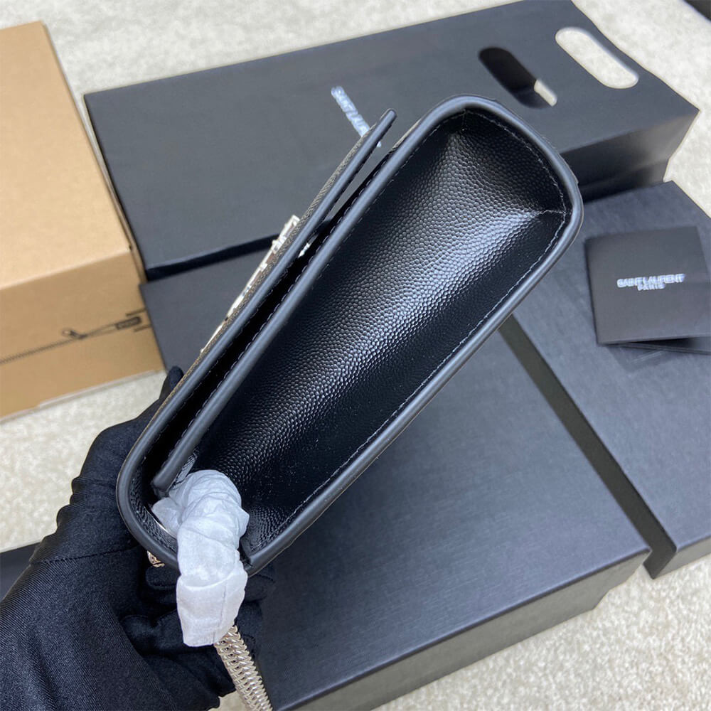 YSL kate medium in grain de poudre embossed leather