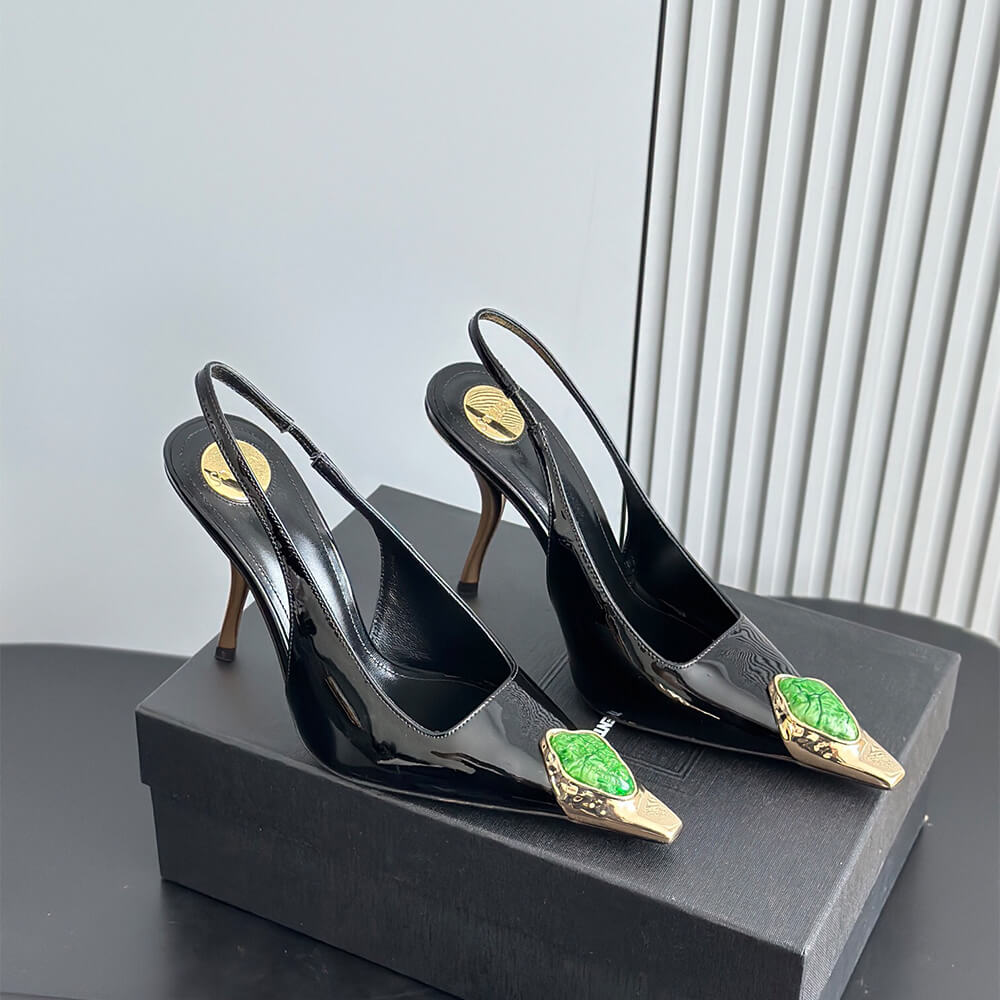YSL Loulou Slingback Pumps in Patent Leather