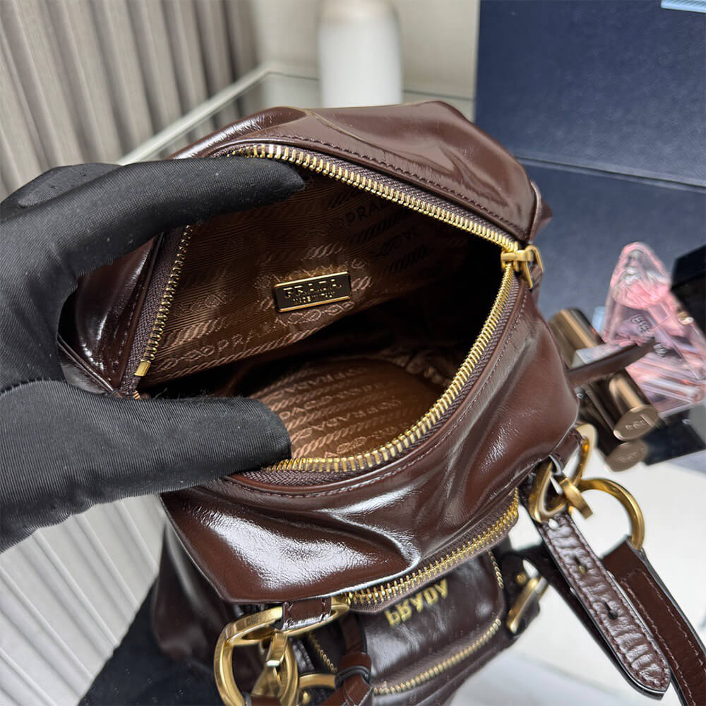 Prada Dangle leather top-handle mini-bag(HIGH-END GRADE)