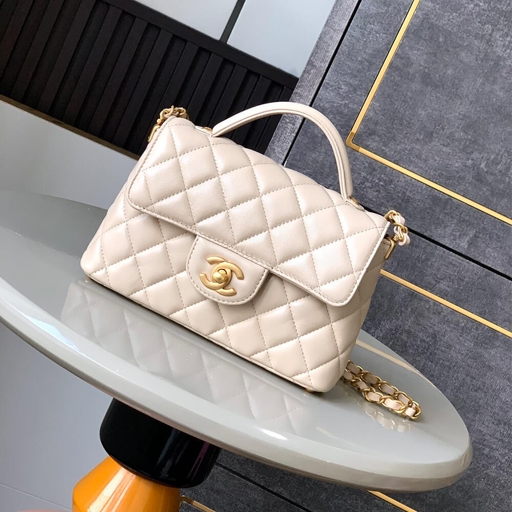 CHANEL Small Flap Bag with Top Handle(HIGH-END GRADE)