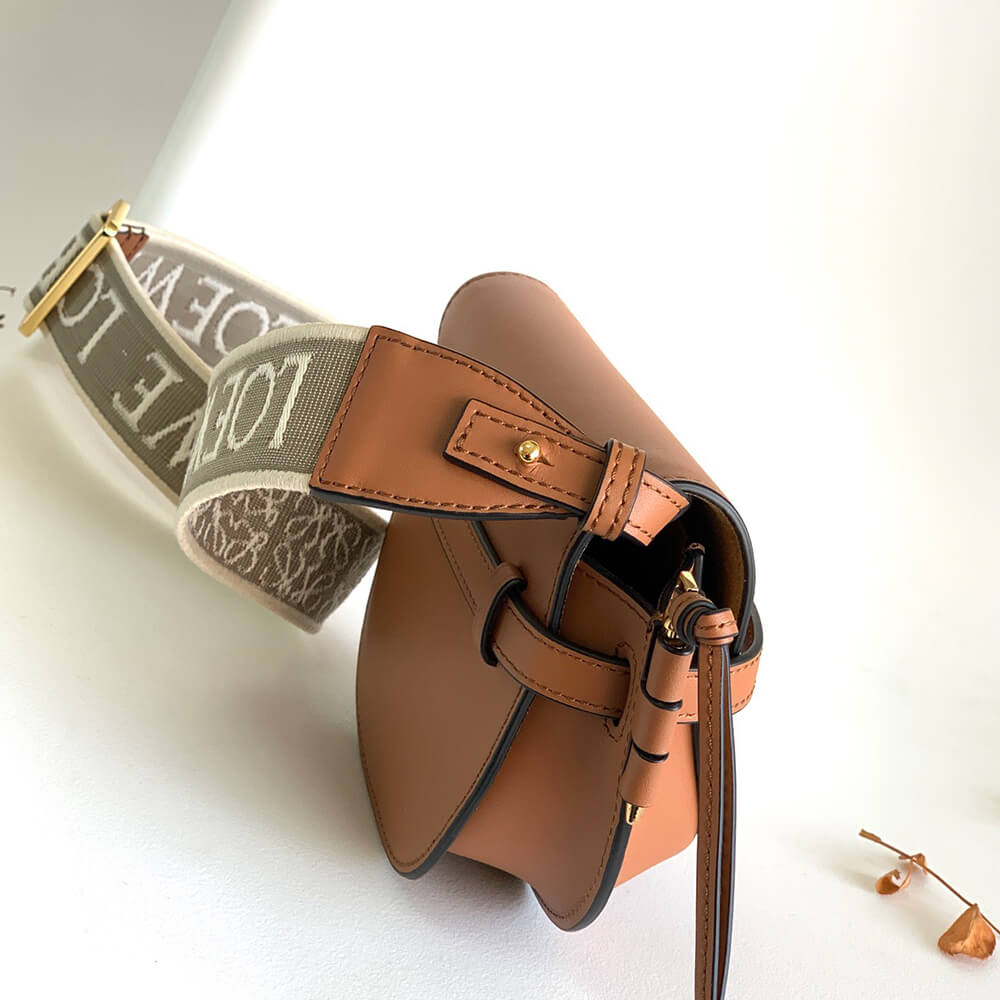 Mini Gate Dual bag in soft calfskin and jacquard(HIGH-END Grade)