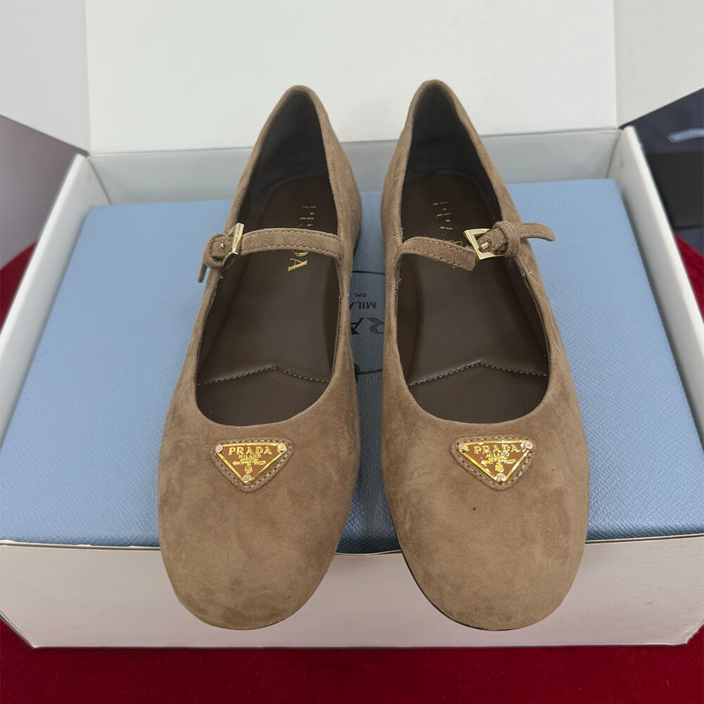 PRADA Suede ballerinas
