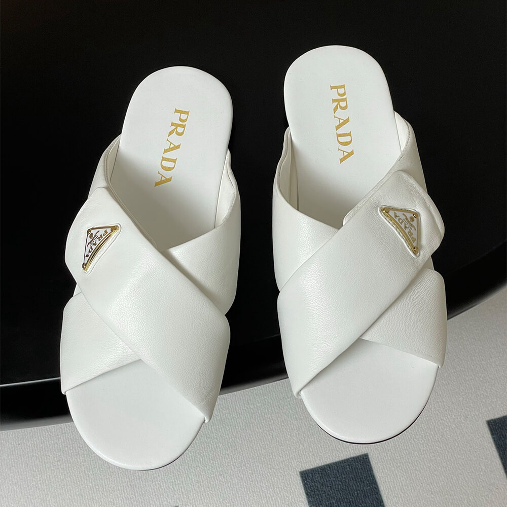 Prada Padded nappa leather slides