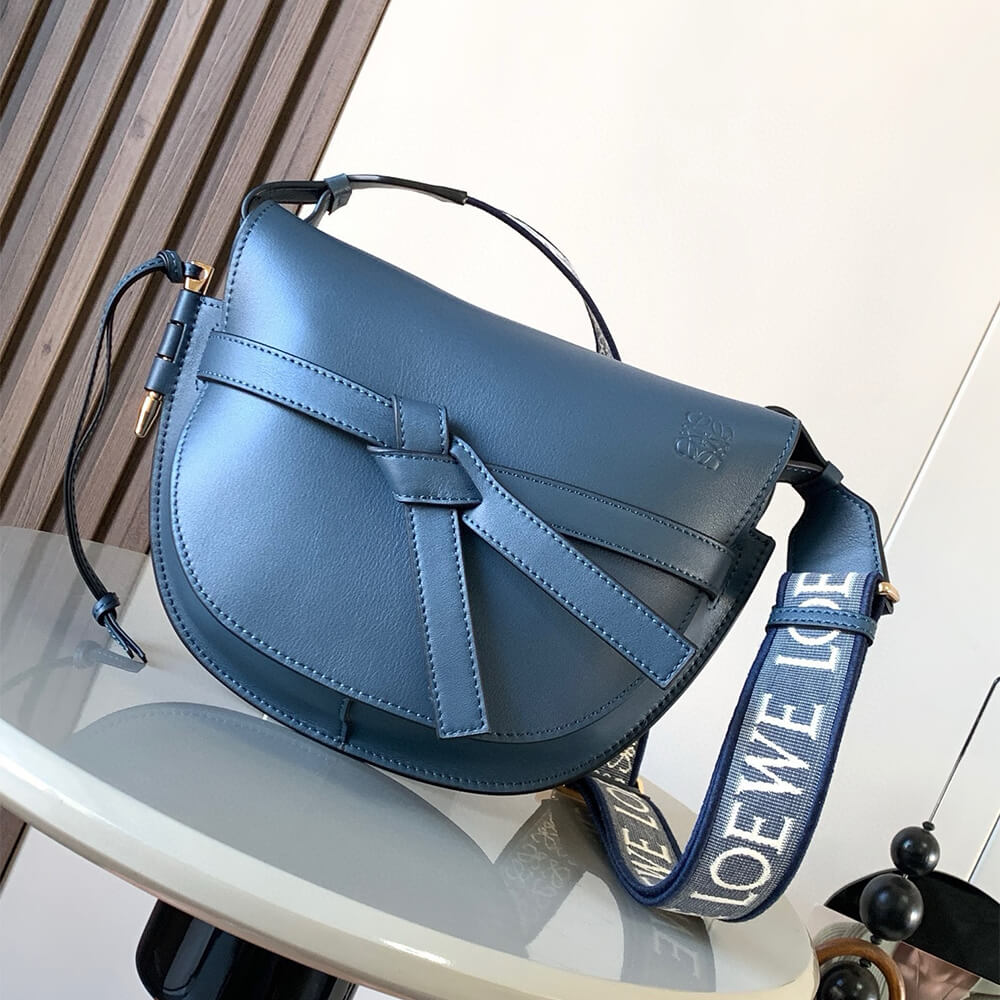 Loewe Small Gate bag in soft calfskin and jacquard