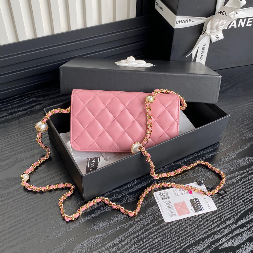 CHANEL Flap Phone Holder with Chain(HIGH-END GRADE)