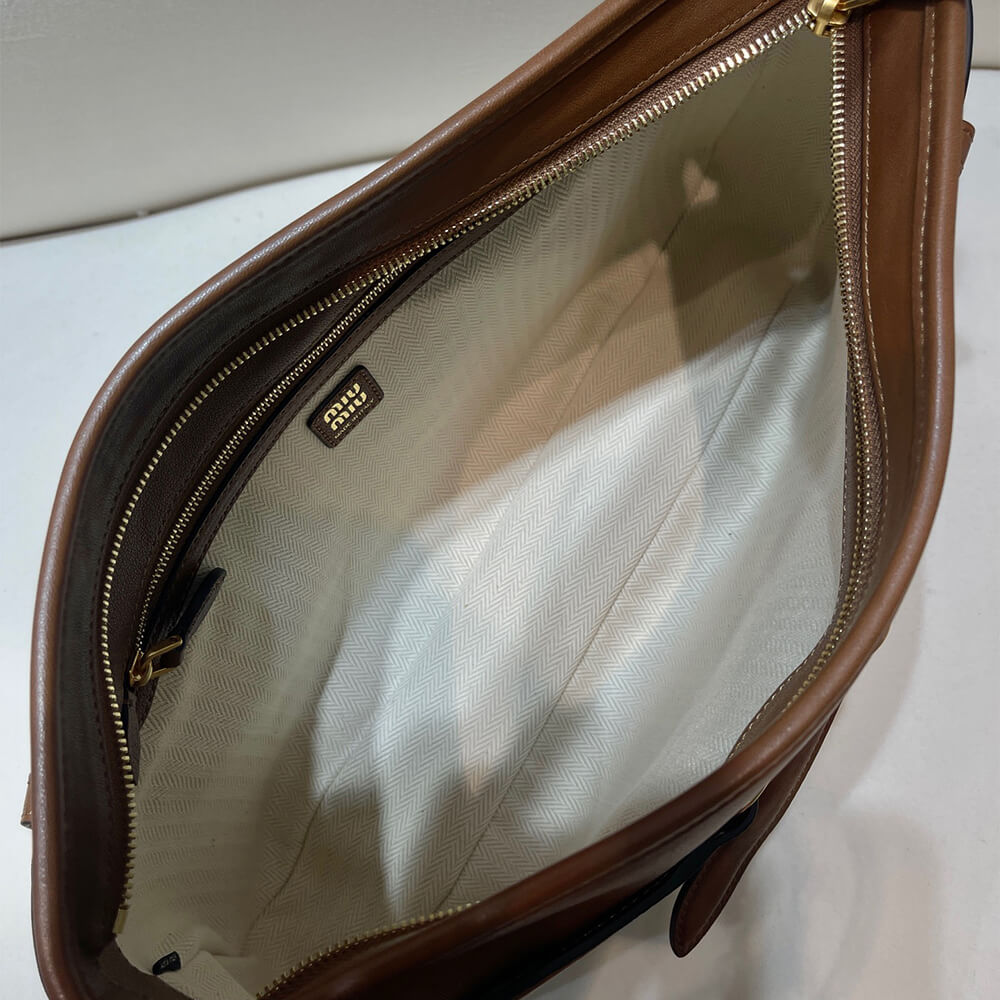 MIUMIU Medium Aventure nappa leather bag(HIGH-END GRADE)