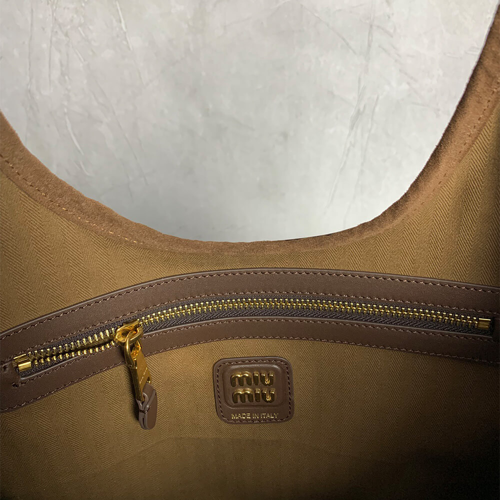 MIUMIU REGULAR IVY Suede bag(HIGH-END GRADE)