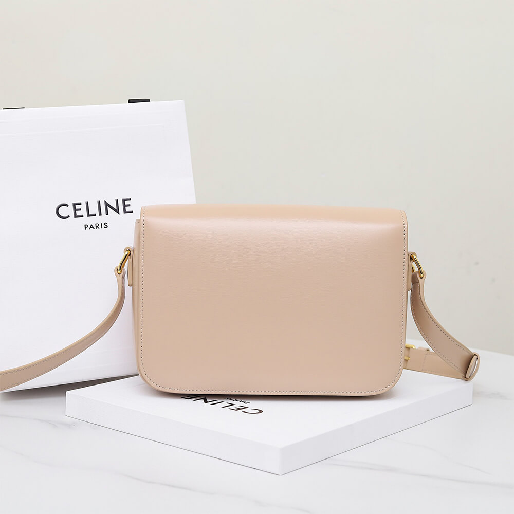 CELINE CLASSIQUE TRIOMPHE BAG in shiny calfskin(HIGH-END GRADE)