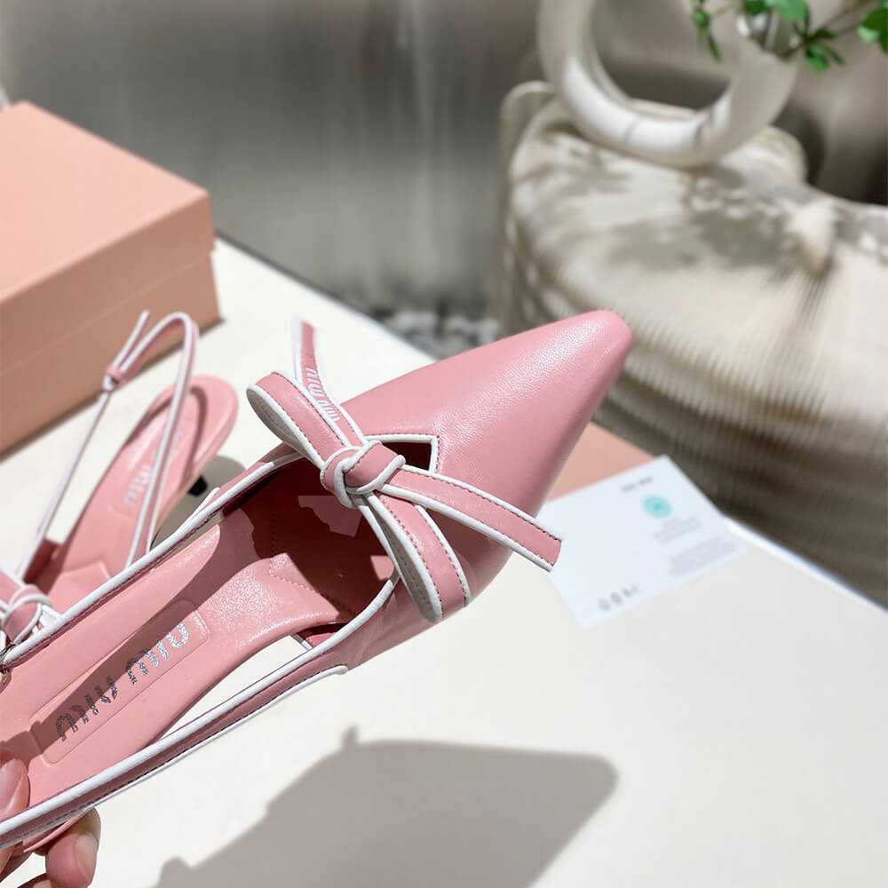 MiuMiu Nappa leather slingback pumps